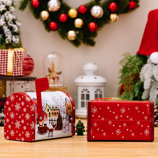 🎄Dekor Weihnachten Plätzchen Dosen Weißblech Süßigkeiten Boxen