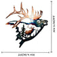 Rustikaler Stil Wildtiere Metall Wanddekoration Kunst