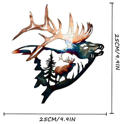 Rustikaler Stil Wildtiere Metall Wanddekoration Kunst