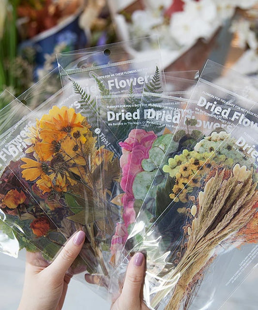 ✨Großformatige getrocknete Blumen Aufkleber Set💝