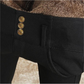 💃Ideales Geschenk für sie - Verdickte, warme, hoch taillierte, dehnbare, schwarze Skinny-Hose für Frauen