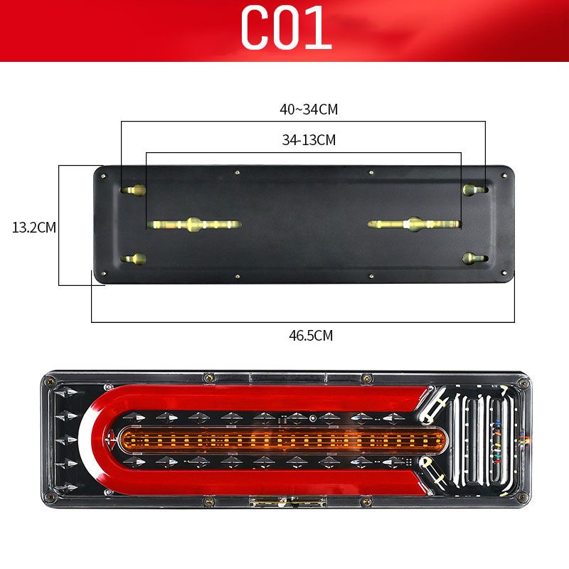 2 Stück helle LED-Führungsrücklichter für Lkw